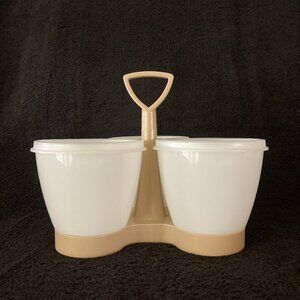 Vintage Tupperware 3 Cup Condiment Dressing Caddy #757 with Lids, No Spo…